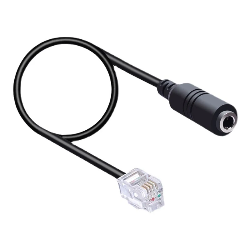 3.5mm Audio Adapter Cable 3.5 Jack Female To RJ9 Male For Computer Headset Telephone Smartphone Headset Phone Adapter Converter