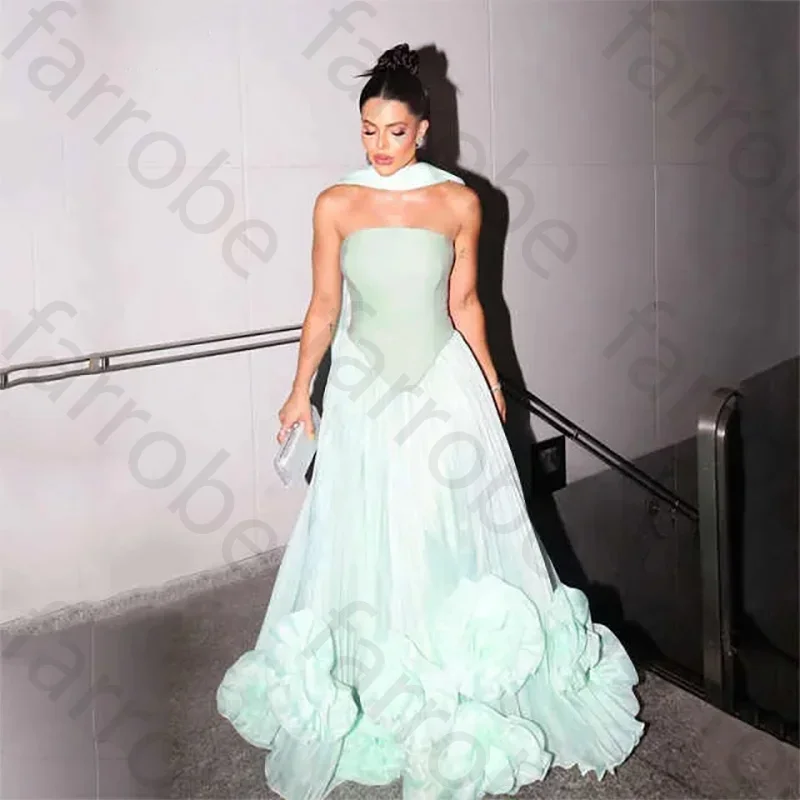 

Customized Elegant A-Line Prom Dress Chiffon Ruched Ruffle Sleeveless Formal Evening Dresses Floor-Length Vestidos De Noche