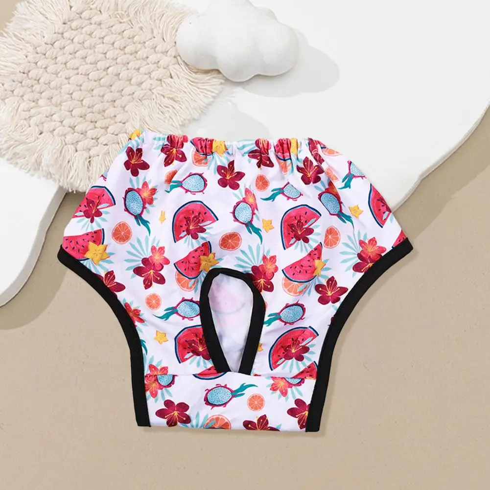 Soft Pet Menstrual Underwear Dog Diapers Pant Female Diaper Shorts Cartoon Pattern