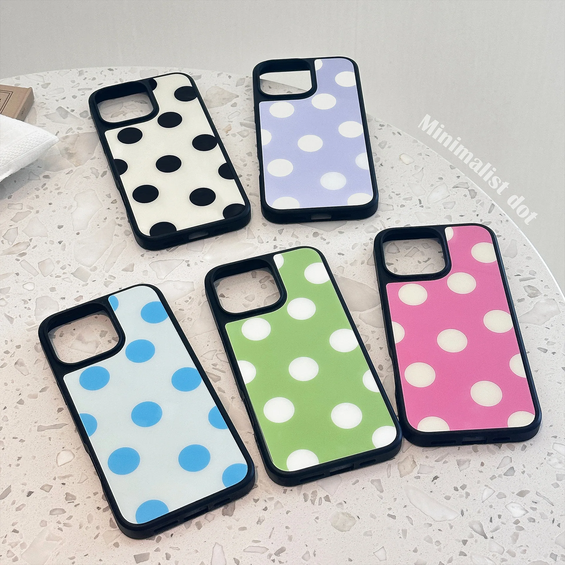 الرجعية الدوبامين اللون نقطة الهندسة جراب هاتف آيفون 16 15 14 13 12 برو ماكس حافظة لطيف بسيط الكرتون غطاء مقاوم للصدمات