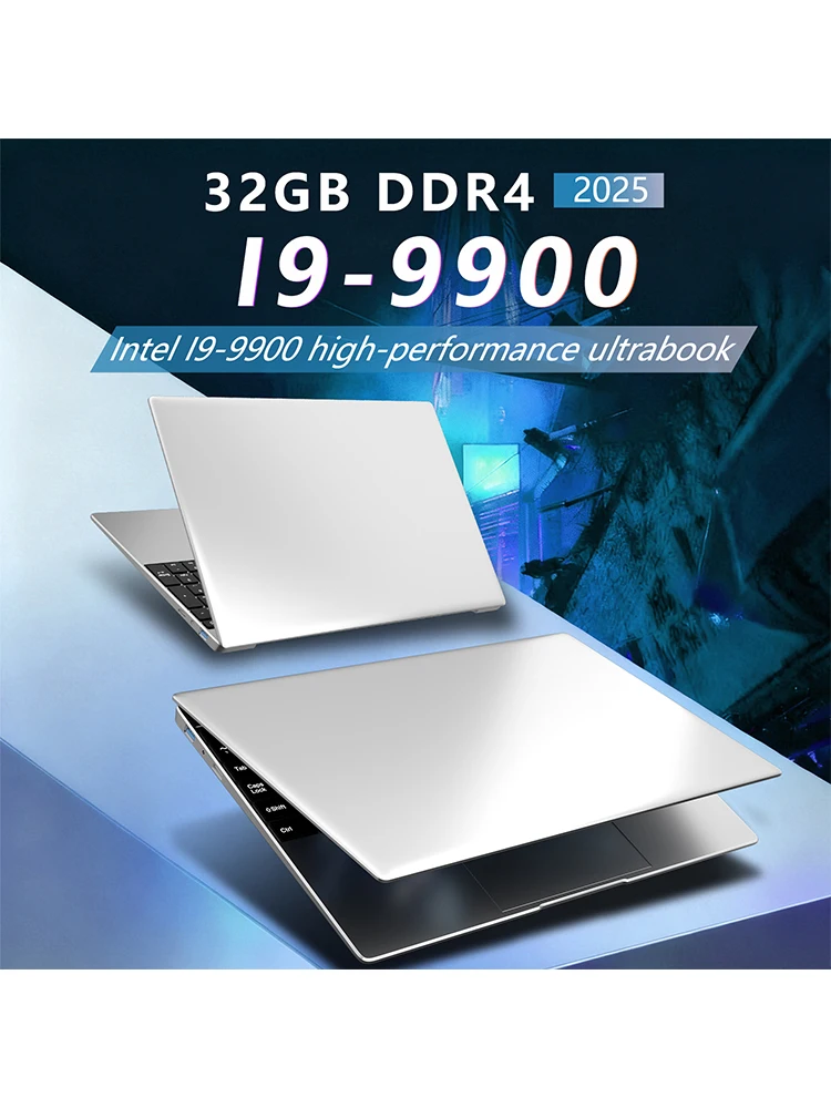 Ultraslanke Windows 11 laptopcomputer 15,6 "32 GB RAM 512 GB 1 TB SSD Intel I9-9900 Notebook Gamer 1920*1080 Kantoorcomputer PC - afbeelding 2
