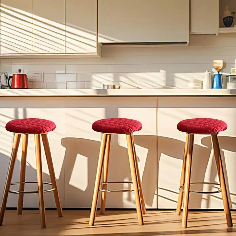 

Modern Stool Seat Protector Non-slip Stool Cushion Quilted Round Stool Cover for Bar Stools Soft Cushion for 11-12 for Home