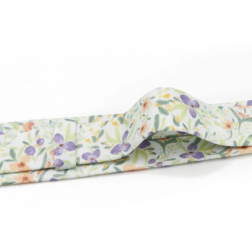 جديد الرجال 6.5 سنتيمتر ربطة القطن أنيقة الوردي الأرجواني زهرة يترك ربطة العنق الجميلة حفل زفاف اليومية دعوى قميص اكسسوارات الهدايا #5