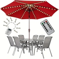 1PC Patio Umbrella Light with Remote 8 Adjustable Brightness Modes Outdoor Waterproof 104 LED Light Battery Operated For Beach