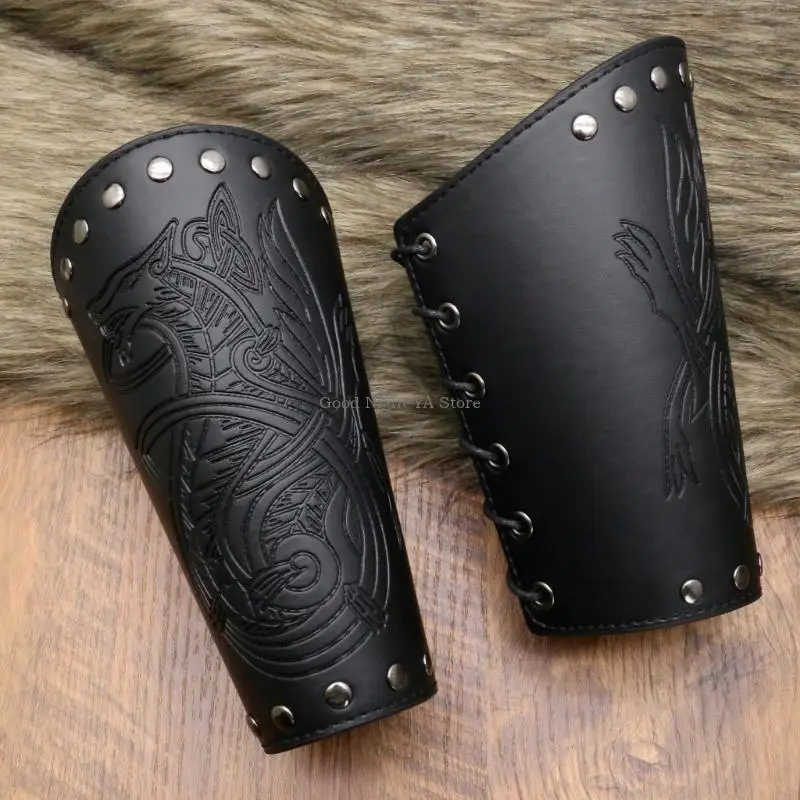  Punk Themed Half Chest Armors Set PU Leather Lightweight Accessory Practical Role Playing Game LARP Equipment