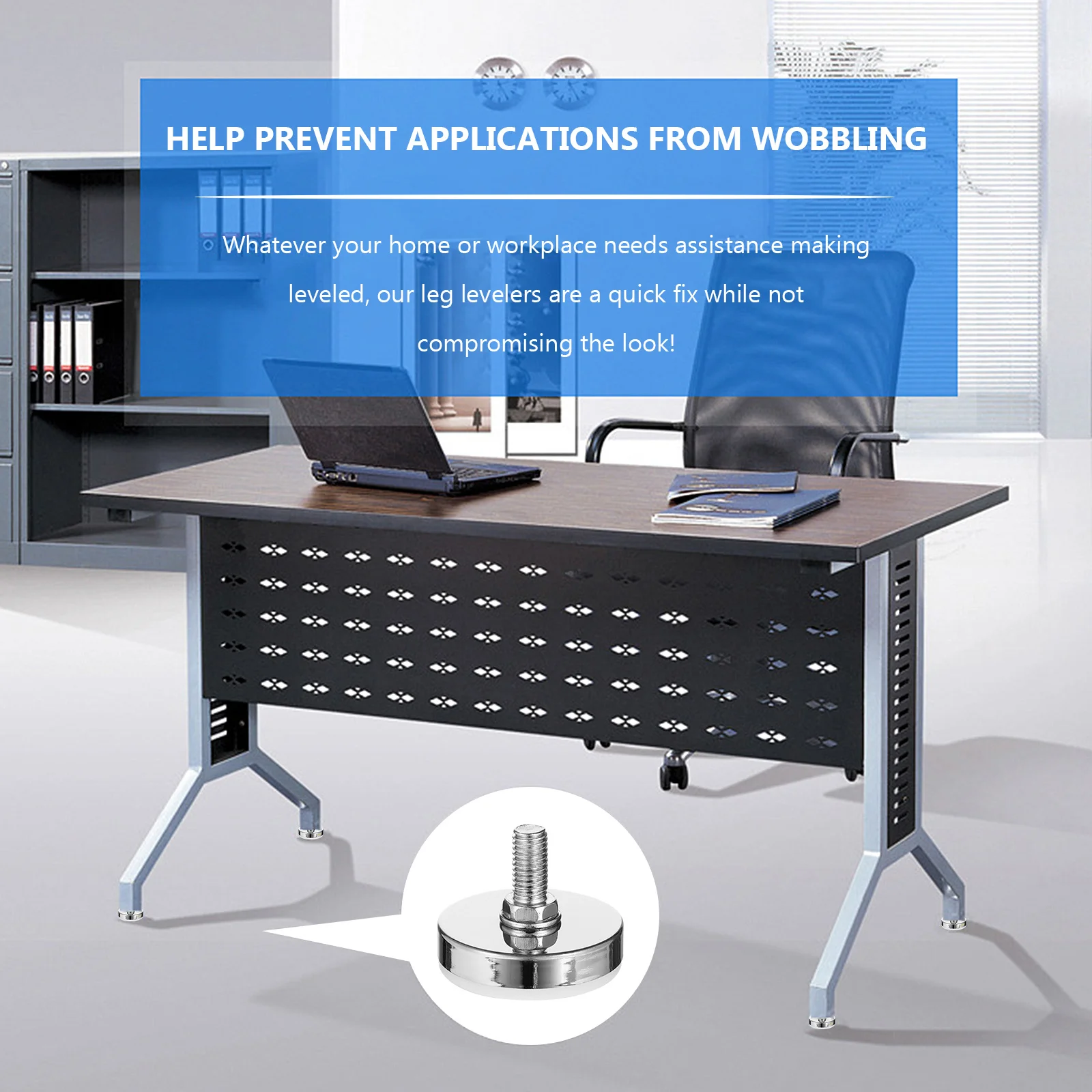 

8Sets Adjustable Furniture Levelers Screw Swivel High Quality Stable Office Chair Table Leg Levelers