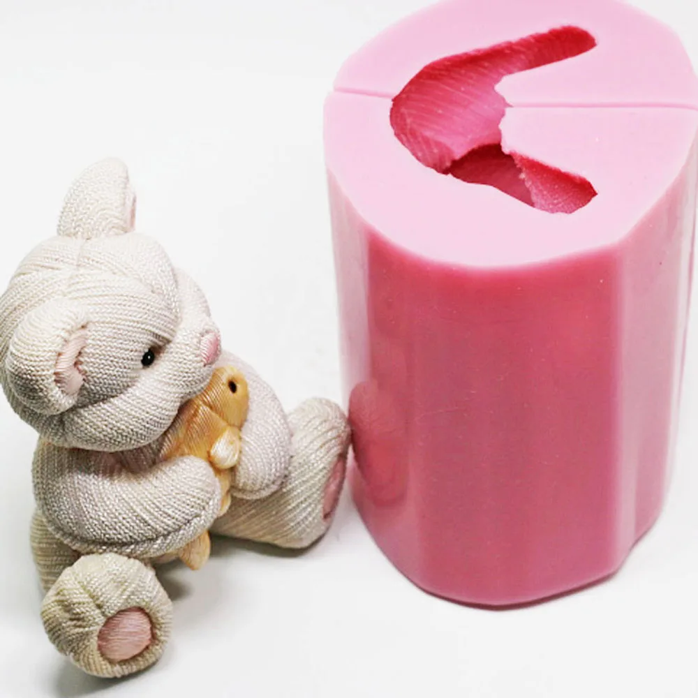 LXYY Knitting Cat Silicone Mold for Chocolate Sugarcraft Cake Decoration Baked Goods DIY Candle Resin Gypsum Wax Soap Mould