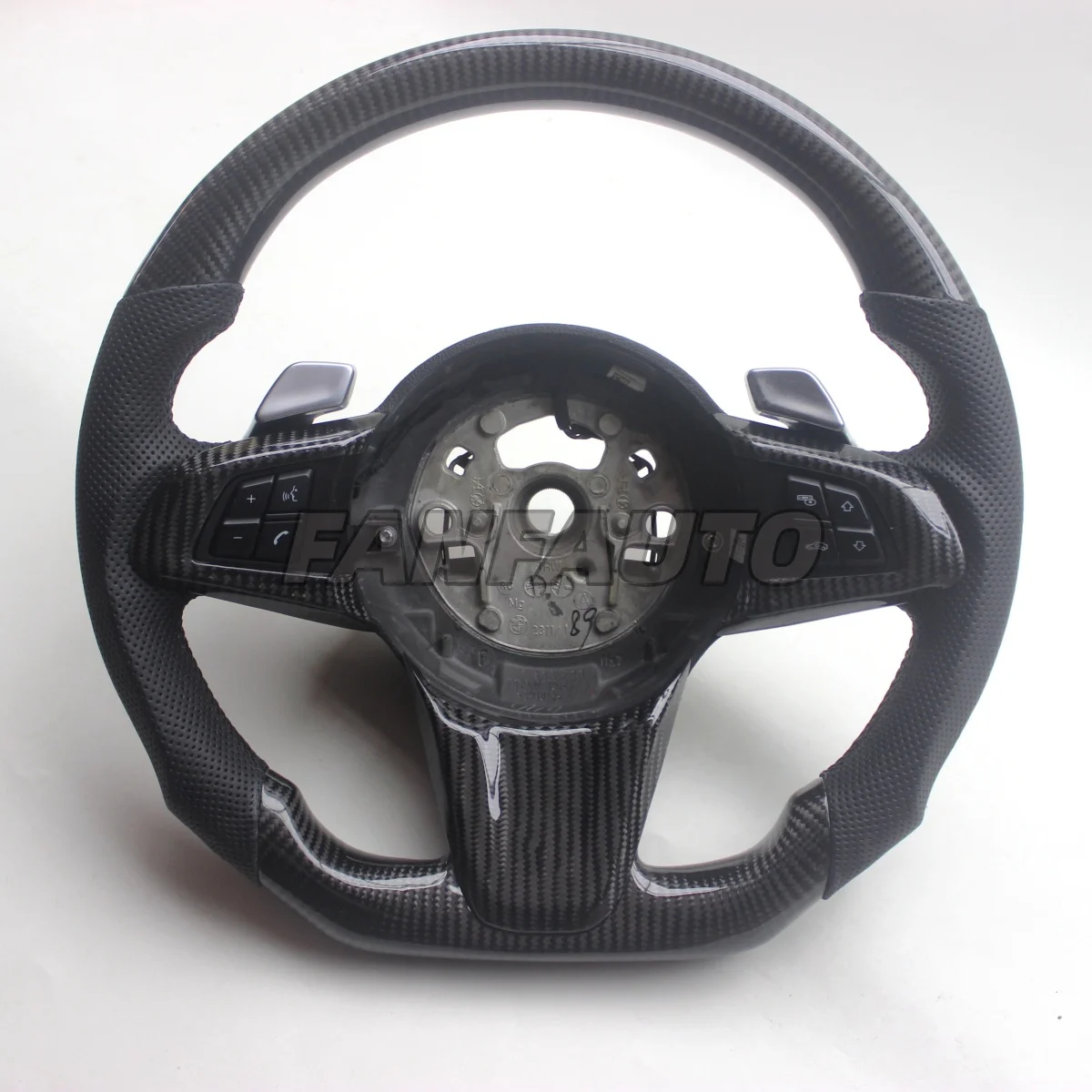 Custom for BMW Z4 E89 2009-2016 Replacement D Shape Real Carbon Fiber Steering Wheel with Leather