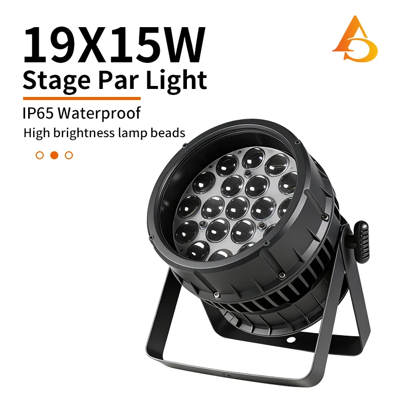 aicpose Aluminum19x15w LED RGBW 4in1 Wash Beam Zoom Effect Par Lights Strobe DMX Music Dj Disco Stage Chirstmas Background