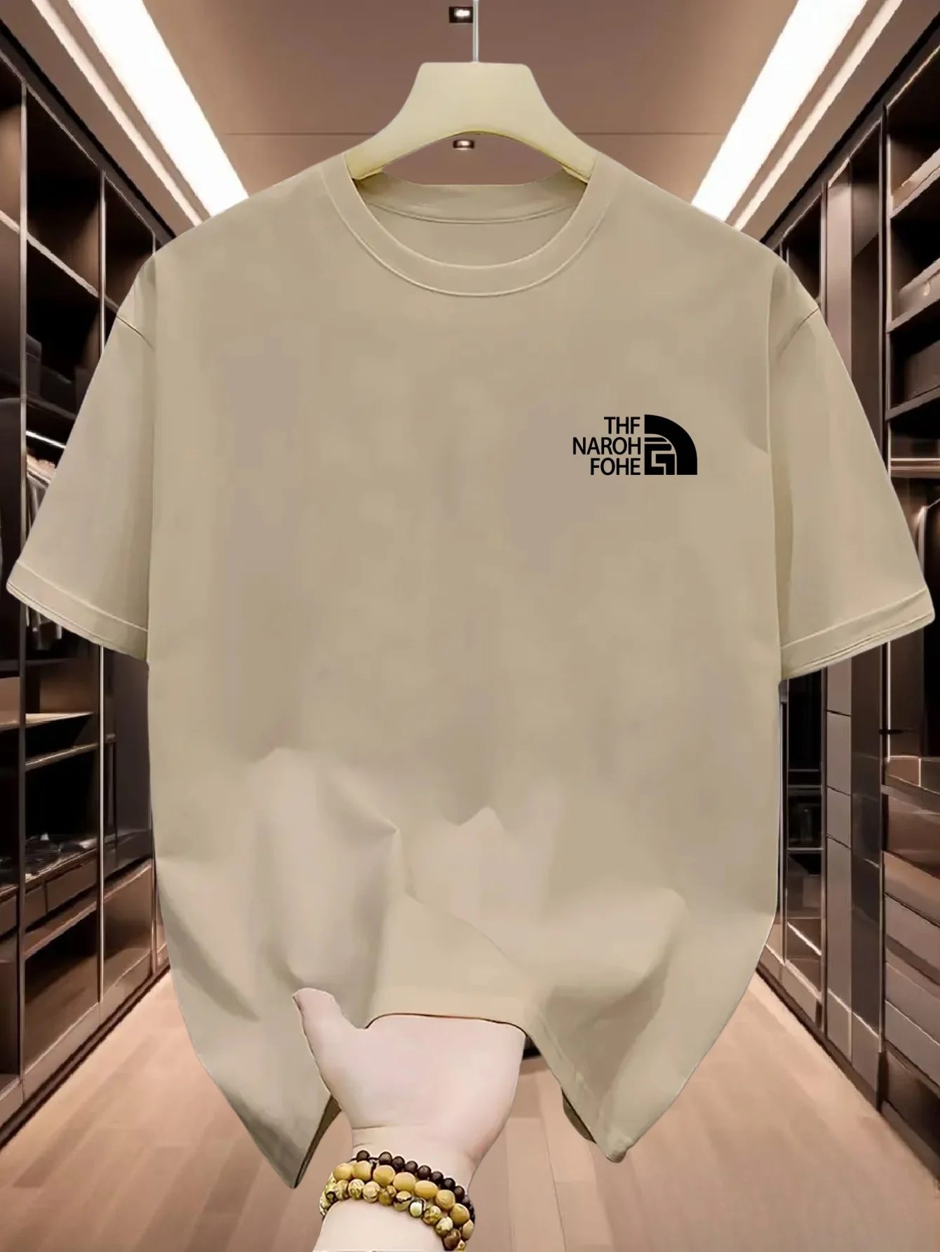 Camiseta de Verano para Hombre, 100% Algodón, Lisa, con Estampado Simple, Cómoda, Suave y Transpirable, Ideal para Uso Diario Informal