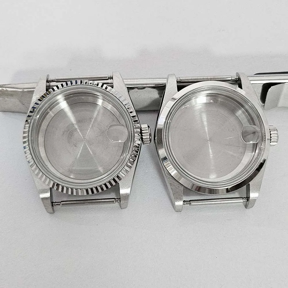 NH35 Case 36mm, Acrylic Glass Stainless Steel Watch Case for NH35 NH36 4R Movement, 3ATM Waterproof, Solid Bottom Shell