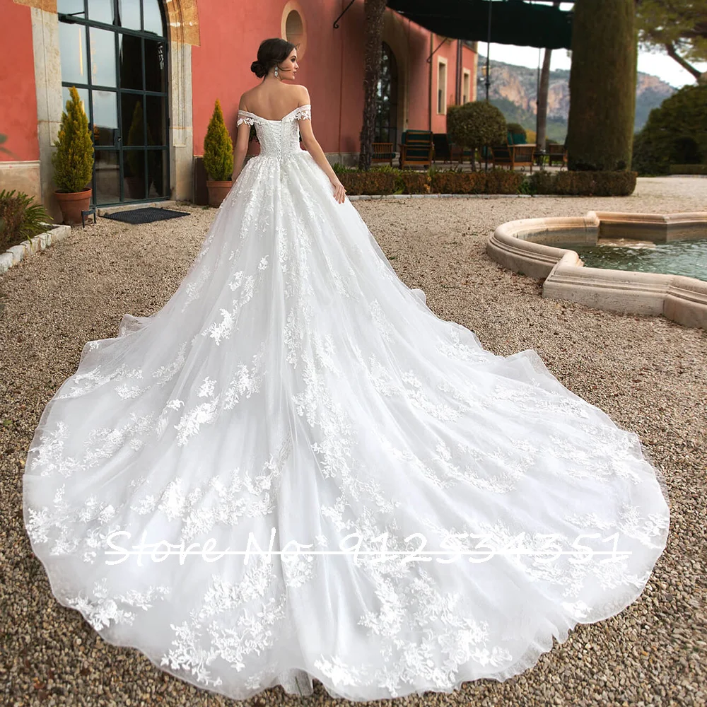 New Arrival Off the Shoulder Ball Gown Wedding Dress Sweetheart Neck Exquisite Robe De Mariage Beading Apliques Vestidos Novia