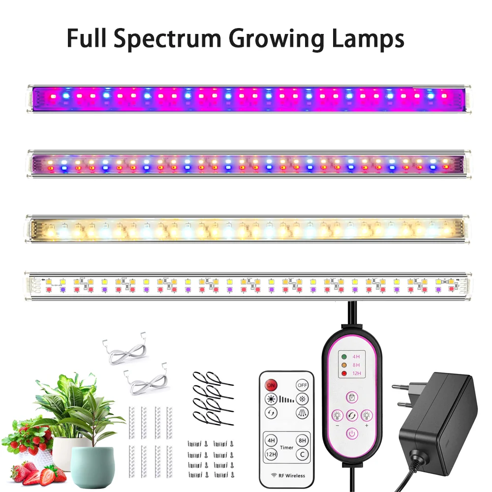 30cm DC12V Led Grow Light Full Spectrum Phyto Lamp Dimmable 4H/8H/12H Timer Seedlings Vegs Flower Growing Lamp IR Remote Control