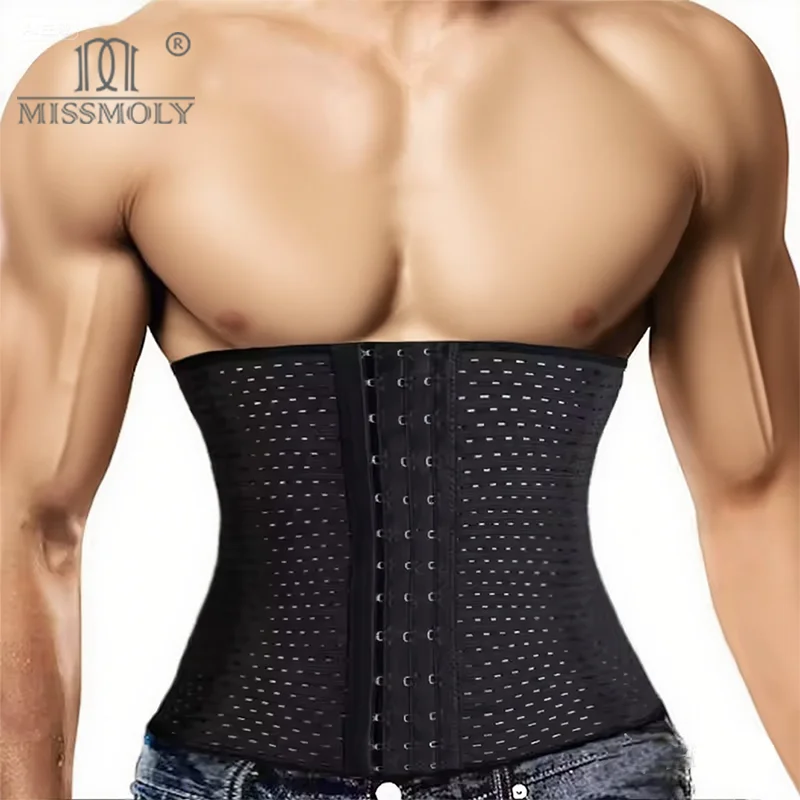 

Men's Waist Trainer Shapers Corset Abdomen Reducer Slimming Belt Shapewear High Compression Modeling Strap Workout Girdle Faja