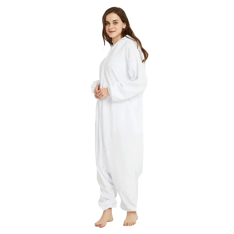 Oso Polar Kigurumi Pijamas de dibujos animados Onesies para adultos Pijamas mujeres Animal disfraz blanco hombres Cosplay pijama fiesta de Halloween