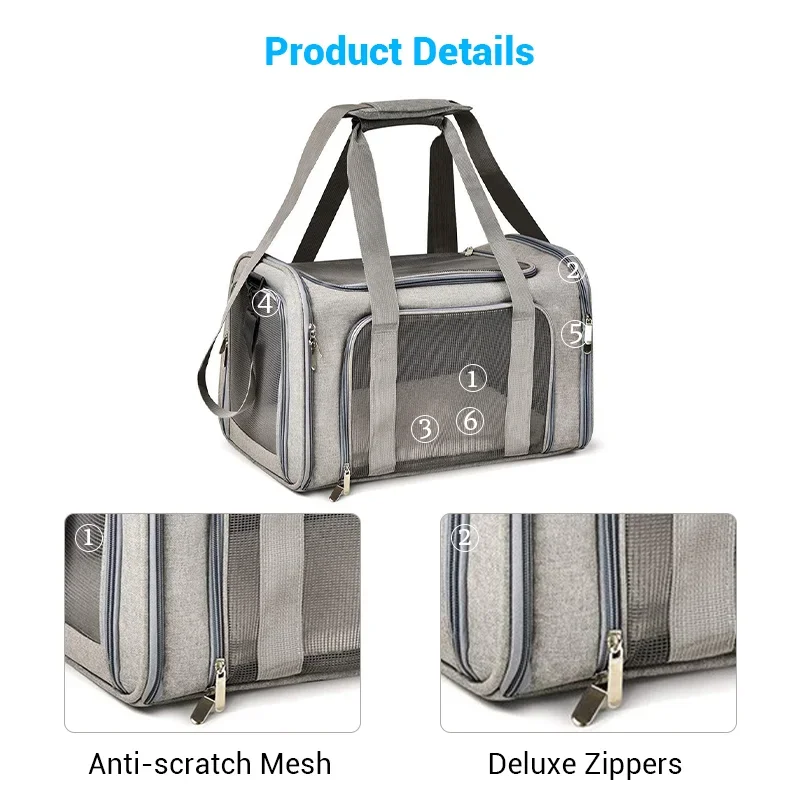 Wholesale Traveling Transport Cat Pet Carriers Travel Cat Carrying Bag Cat Travel Carrier