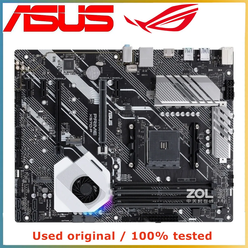 ASUS 프라임용 X570-P 컴퓨터 마더보드, AMD X570, AM4 DDR4 128G 데스크탑 메인보드, M.2 NVME USB PCI-E 3.0 X16 