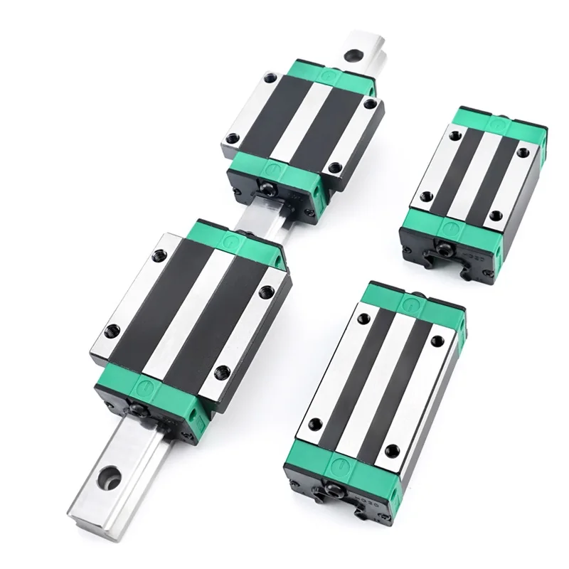 HGR15 HGR20 HGR25 Linear Rail Guide Set 2Pcs with 4Pcs HGH15CA HGH20CA HGH25CA Slider Blocks fo0r High Precision CNC 3D Printer