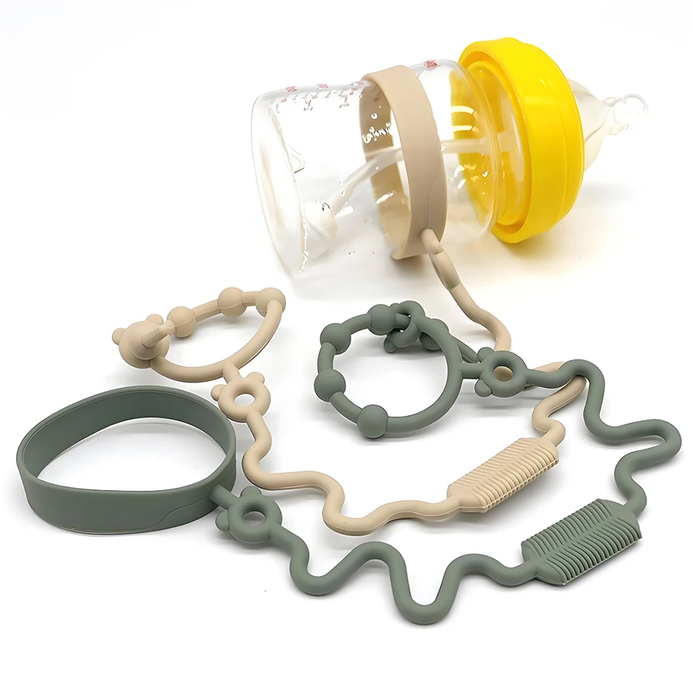 Pieces Baby Silicone Bottle Drop Chain Pacifier Loss Prevention Rope Water Mug Drop Prevention Lanyard Baby Teether Toy Drop