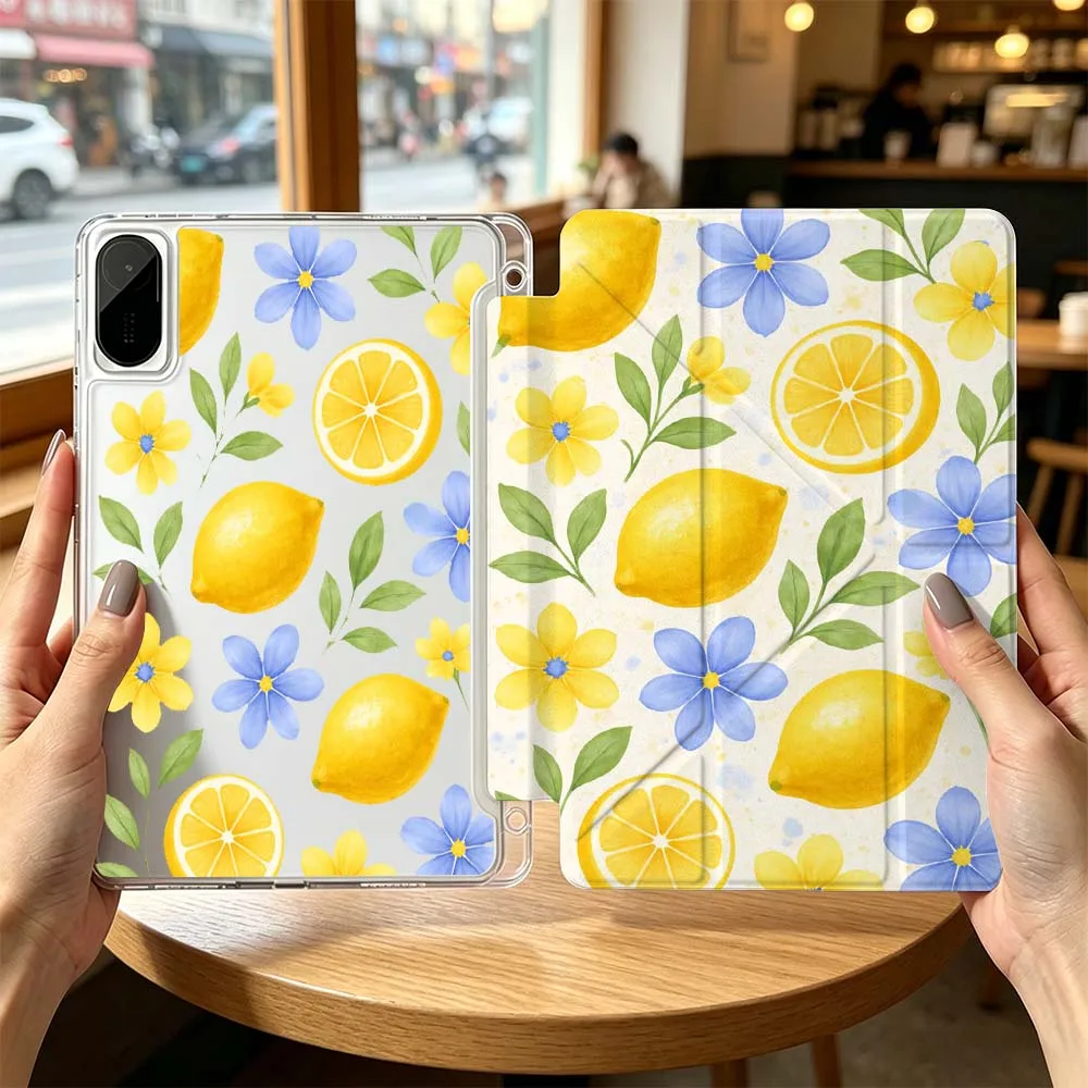 Yellow Lemon Pattern For Xiaomi Redmi Poco Pad 8 7 6 5 Pro SE 5G 11.2 12.1 11 inch 3Y Tablet Case Cool