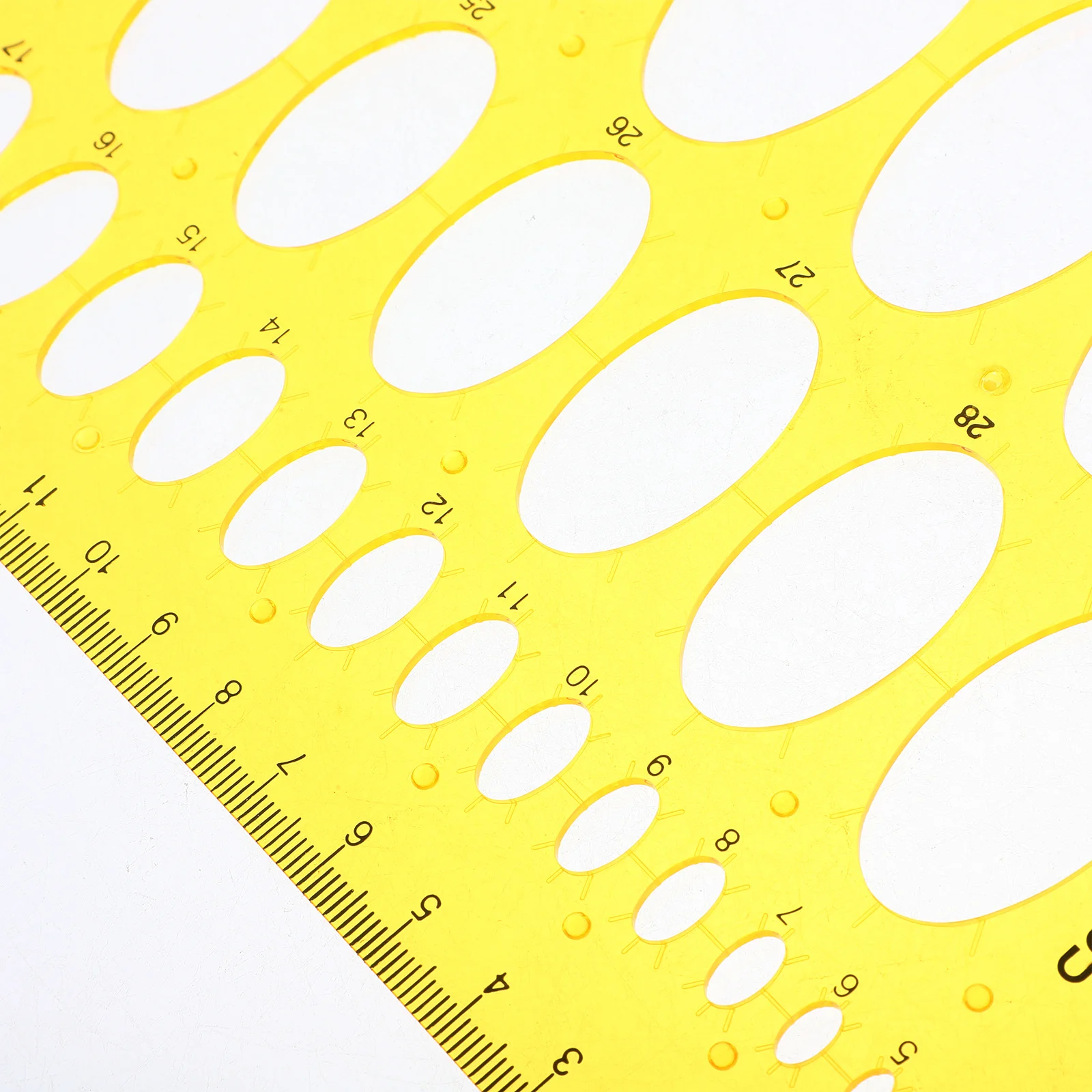 Règle Ellipse transparente, modèle de courbe, outil de mesure, pour dessin d'architecture, école, bureau, échelles de dessin de géométrie