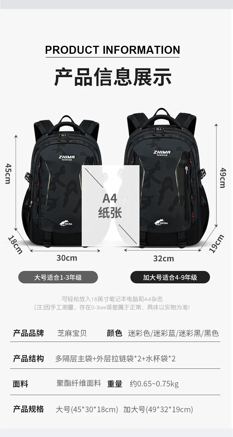 Large Capacity Unisex Laptop Backpack Casual Travel Hiking Daypack Business Commuter Outdoor School Rucksack