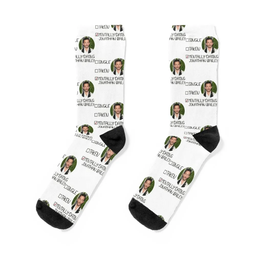 

Mentally Dating Jonathan Bailey Socks hiking summer crazy Novelties Socks Man Women's