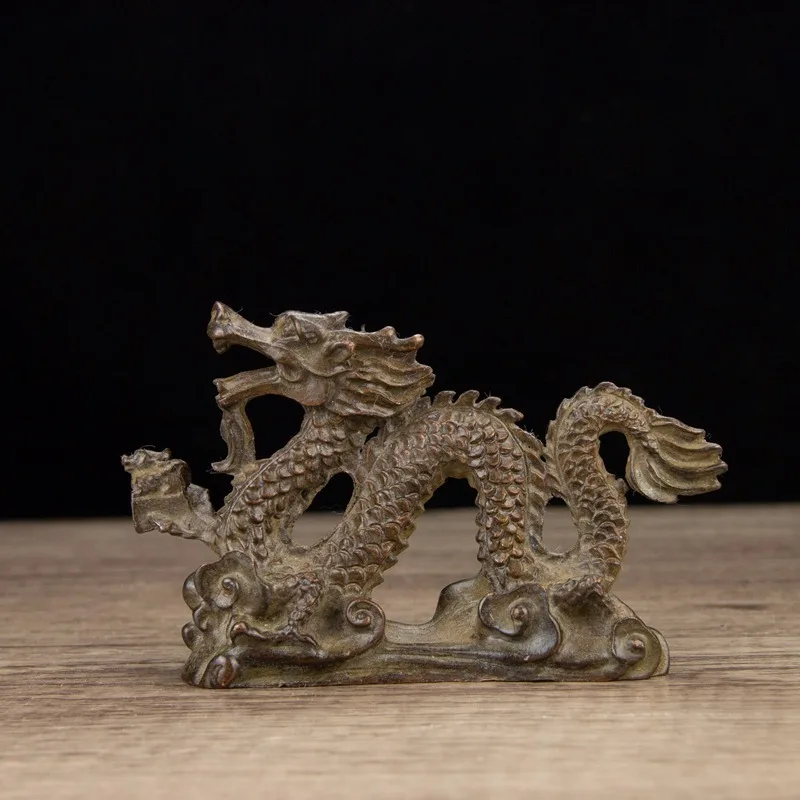 

Antique Miscellaneous Xianglong Treasure Paperweight Ornament Twelve Zodiac Dragon Han Dragon Ornament Paperweight Pen Holder Ho