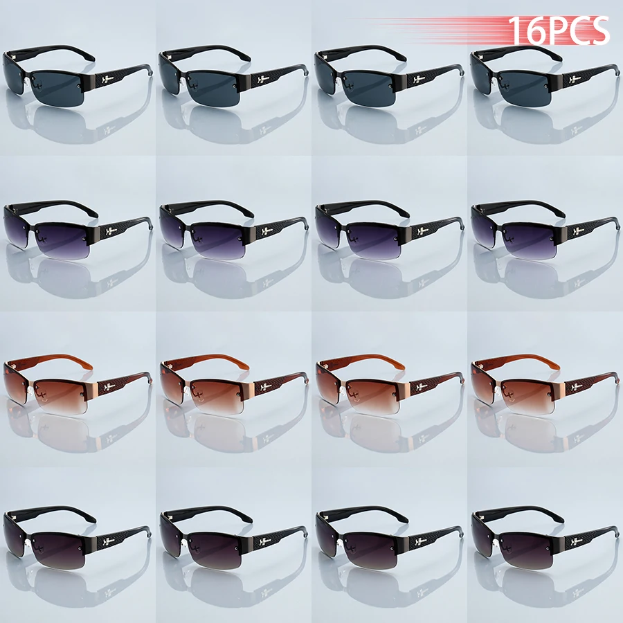 

16 шт. винтажные модные градиентные мужские и женские солнцезащитные очки для бега, альпинизма, рыбалки, MTB, спортивные защитные очки на открытом воздухе