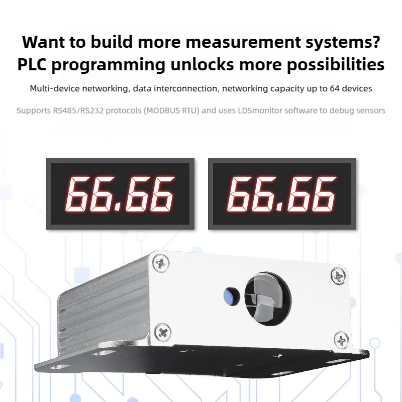 Laser Distance Sensor Industrial Module, High-Precision 4-20Ma, 0-10v Analog Quantity, TTL/485 Serial Port