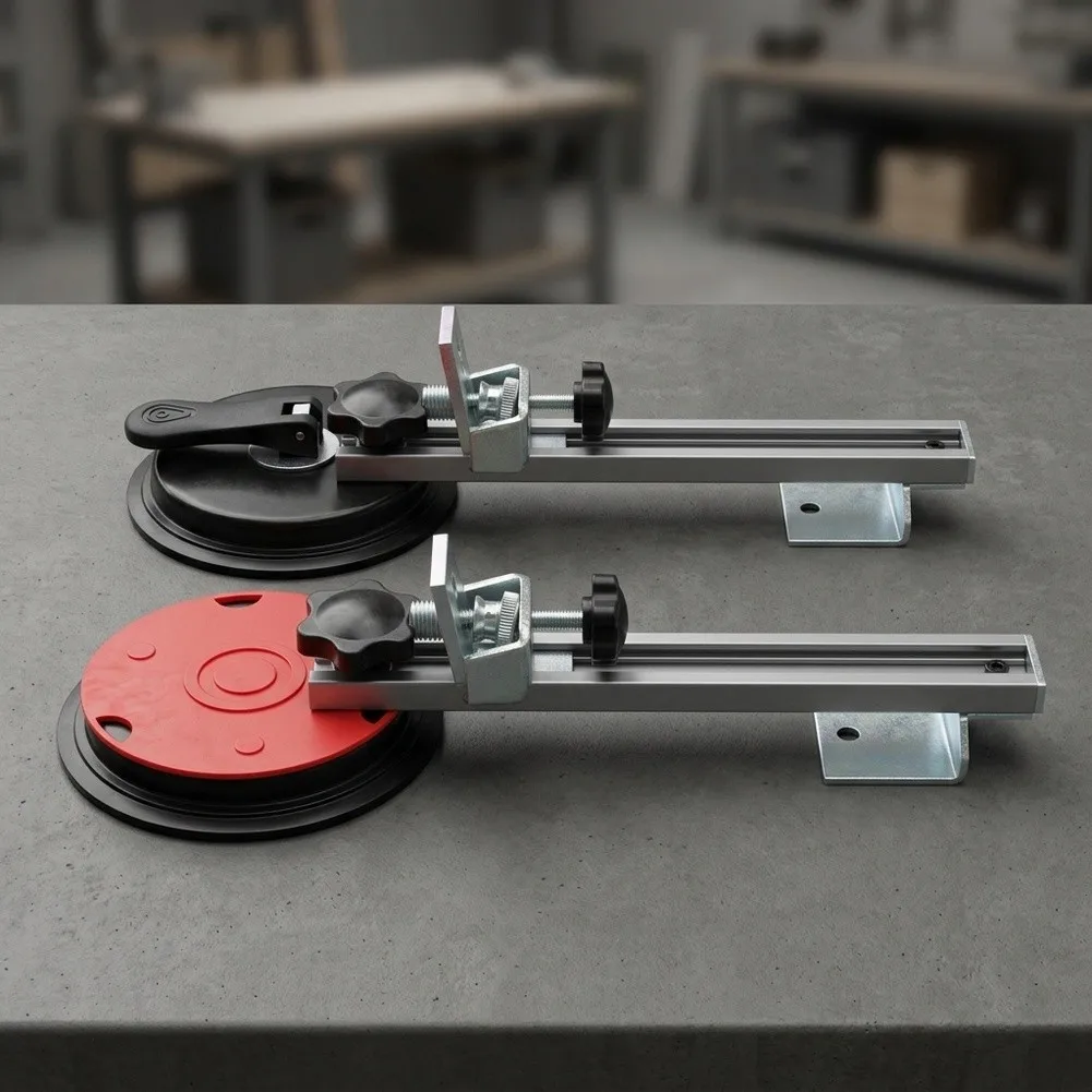 Wall Mount Level Stand with Adjustable Suction Cup and Thread Adapter Compatible with Multiple Level Brands and Models