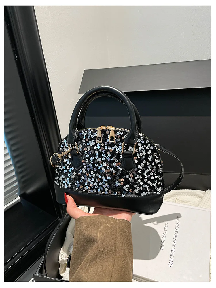 Fashion Long Strap Crossbody Bags For Daily Used Shell Shaped Pu Leather Shoulder Bags Handbags For Women Shopping Bags