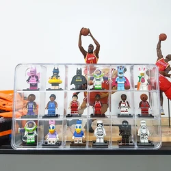 Display Hand-Made Doll Clear Acrylic Storage Box Multi-Grid Transparent Doll Building Blocks Small Stand For Lego Minifigure