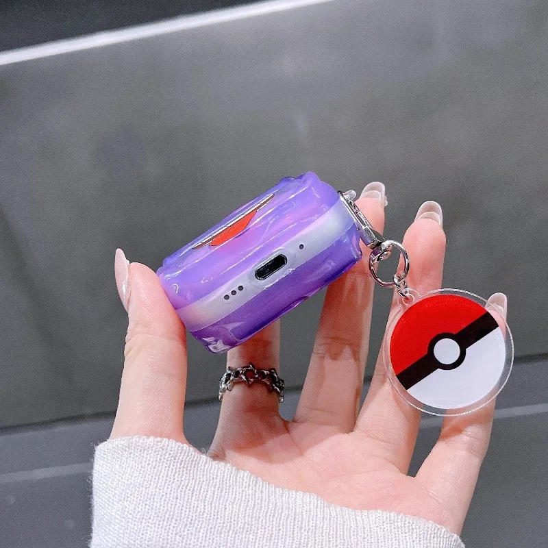 حافظة Pikachu Gengar ثلاثية الأبعاد لأجهزة Airpods Pro 2 4 3 2 1 Pro2 لطيف الكرتون واقية سماعة غطاء سيليكون لأجهزة Airpods 1/2/3/4/Pro