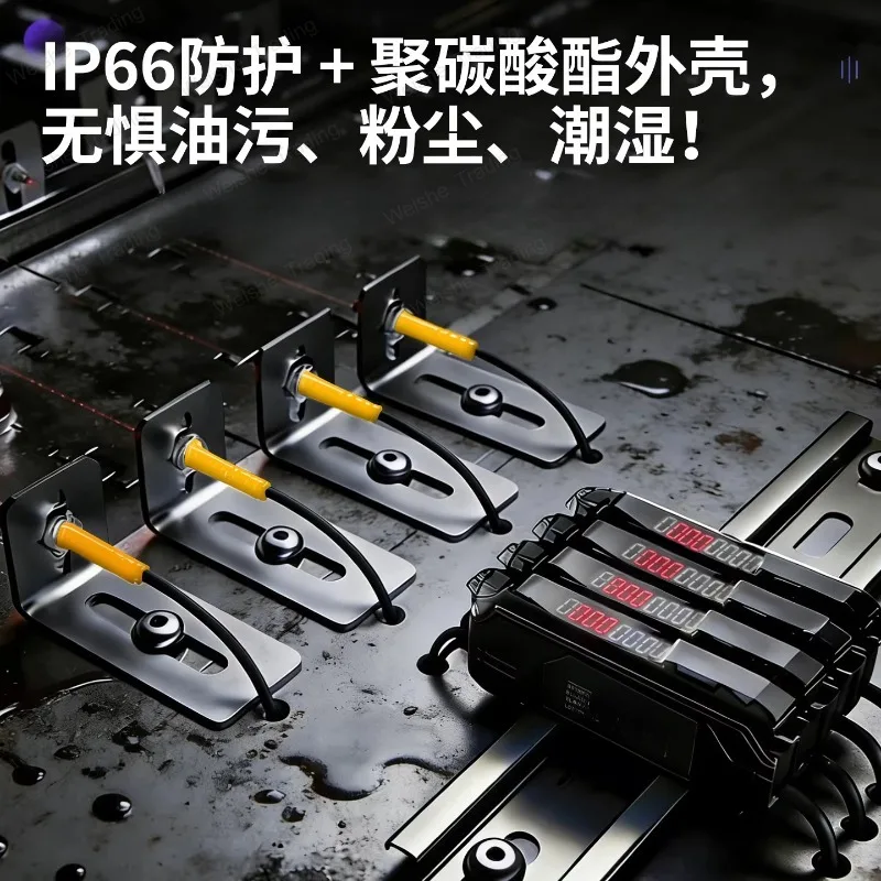 High Performance Digital Display Fiber Amplifier Sensor Probe NPN Diffuse Reflection Optical Switch 24V Inductor