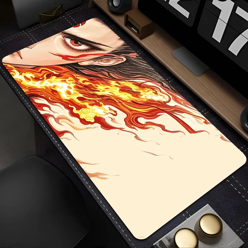 

Mouse Pad Office PC Anime Flame Ne Zha HD Print Keyboard Pad Laptop Gaming Accessories Mousepad Computer Gamer Desktop Mouse Mat