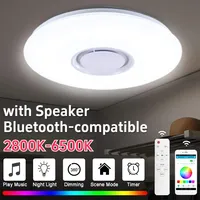 RGB LED Ceiling Light Dimmable Bluetooth-compatible Music Ceiling Lamp 2800K-6500K Home Decoration Light for Bedroom Living Room