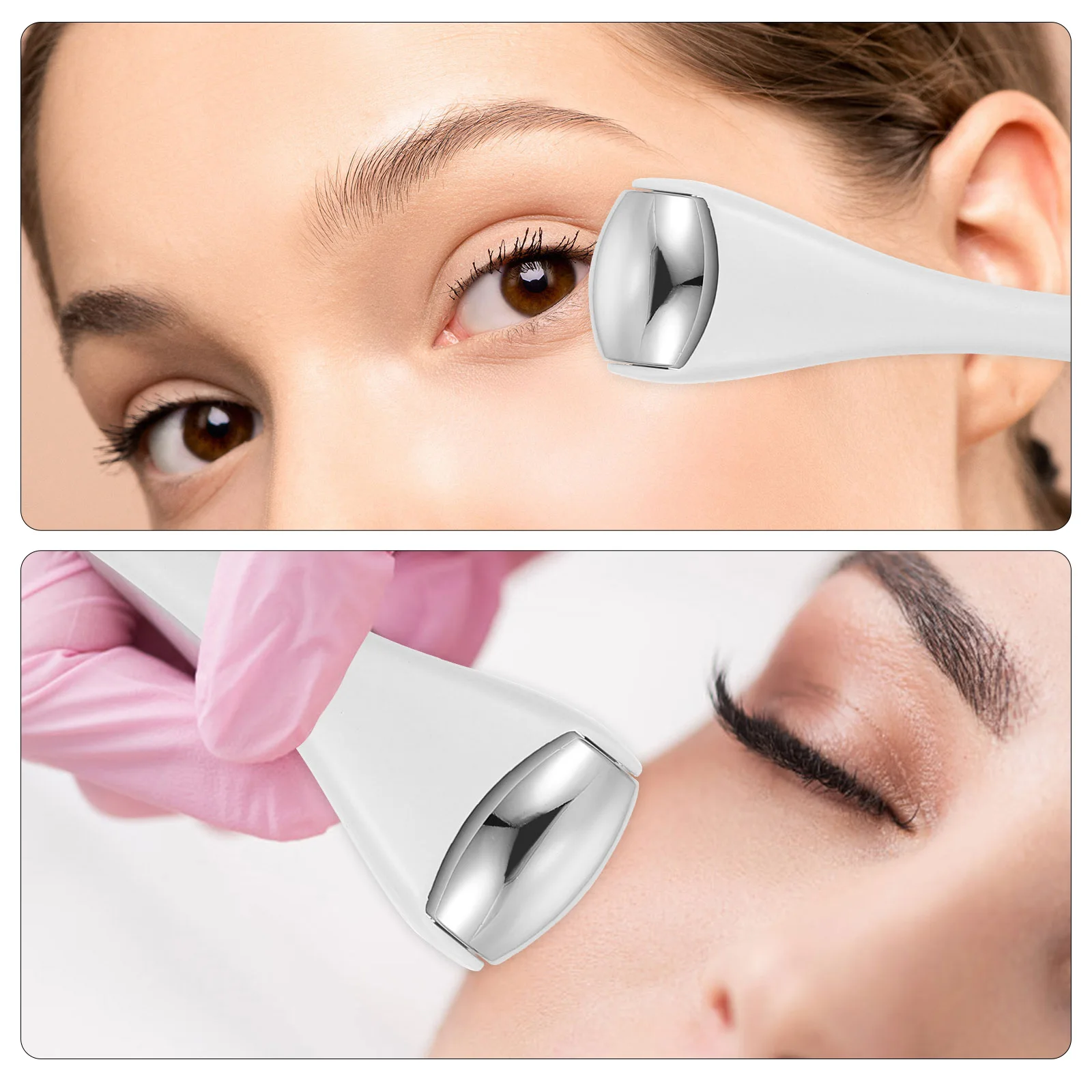 1 قطعة يده الوجه مدلك العين الأسطوانة ABS سبيكة كريم عين الرصاص في قضيب مكافحة الشيخوخة إزالة التجاعيد الهالات السوداء الاسترخاء أداة