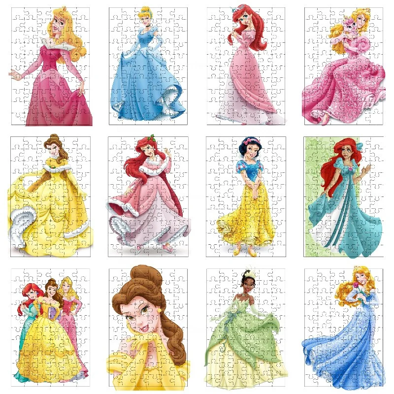 Disney Princesses Single Beauty Girls Cartoon Figure 1000PCS Puzzles Game Toys Wooden Jigsaw For Gift Girls Desk Room Ornaments