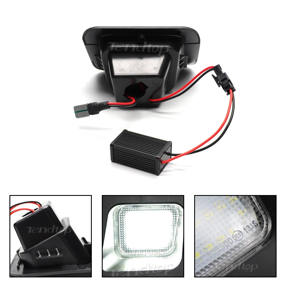 2pcs White Bright 3W Full LED Light For Dodge Ram 1500 2500 3500 2003-2018 License Plate Light 12V Canbus Error Free Auto Lamp