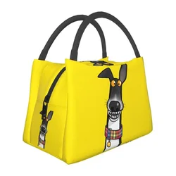 Teefs Humour Sighthound Insulated Lunch Bags for Outdoor Picnic Cartoon Italian Greyhound Whippet Dog Cooler Thermal Bento Box