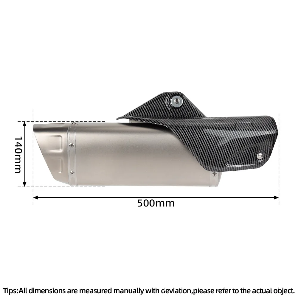 Suitable For 450NK 450SR Stainless Steel Front Section, Motorcycle Exhaust Pipe Modification R1 Round Tail Tail Section