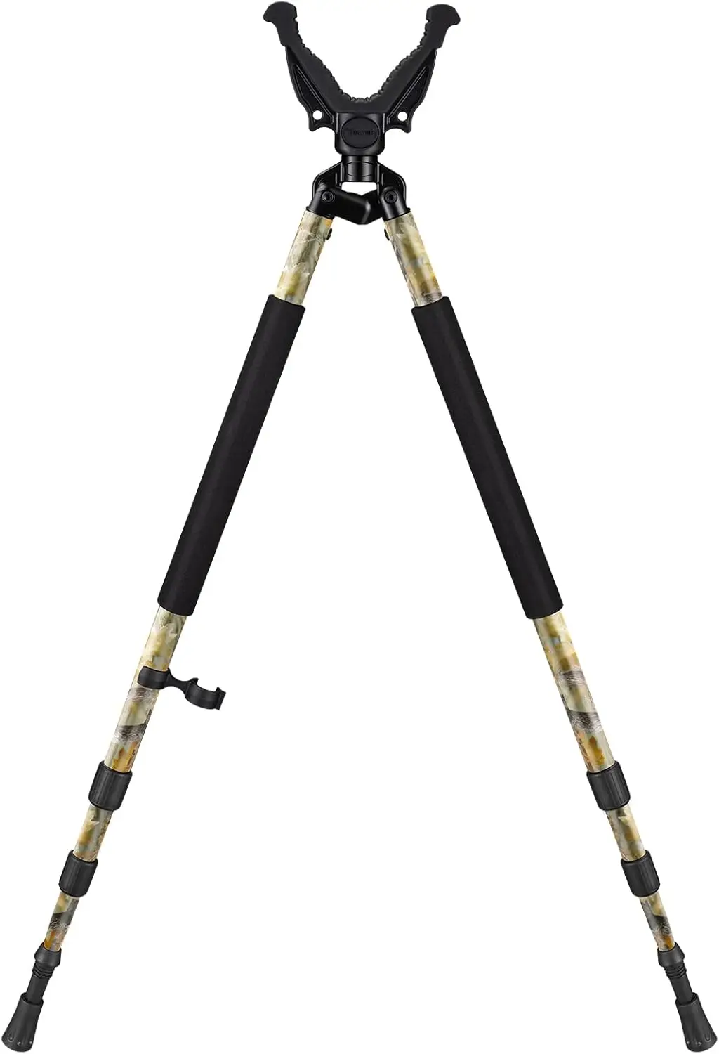 Shooting Tripod, Adjustable Shooting Bipod with 360° V Yoke Rest, Twist Lock, Lightweight Aluminum Frame