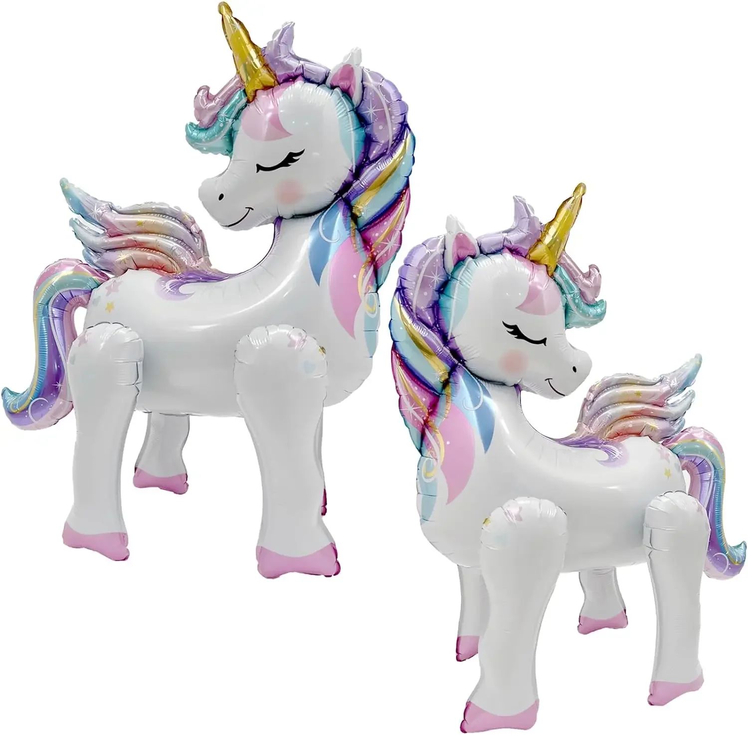 28inch Self-Standing Unicorn Balloons for Birthday Decorations Rainbow Unicorn Party Supplies Unicorn Foil Balloon