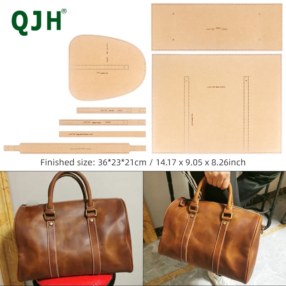 1 Satz DIY Leder Business Tasche Kraftpapier Vorlage, Handtasche Papier Muster Zeichnung, Reisetasche Papier Schablone, Papier Muster Form