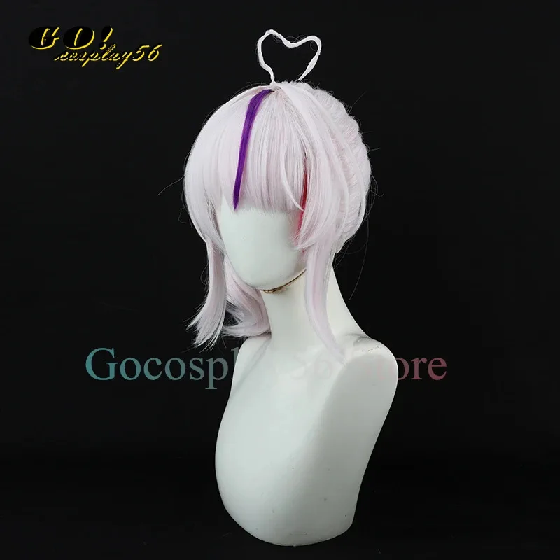 2025 yiyiVtuber ماريا ماريونيت شعر مستعار تأثيري الوردي الأرجواني مجعد الشعر متموج ذيل حصان دمية 6th ILUNA المعبود Youtuber أغطية الرأس #4