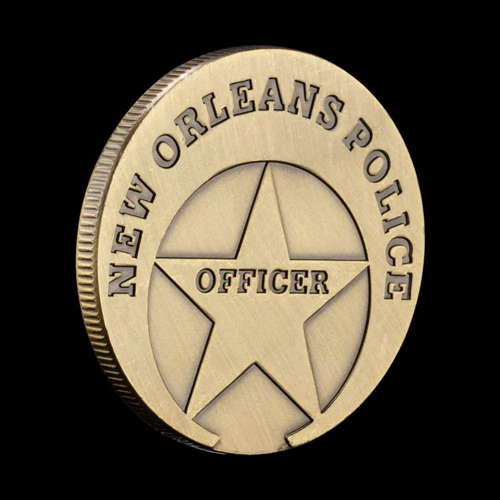 US New Orleans Police Officer Challenge Coin ST.Micheal Patron Saint of Law Enforcement Copper Plated Commemorative Coin view 5