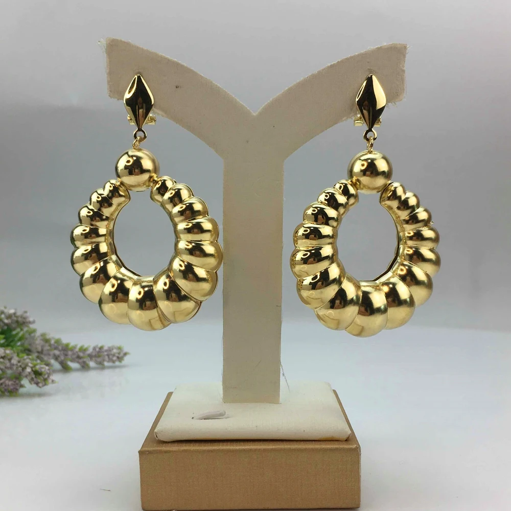 Yuminglai Big Drop Earrings Women Girls Dangle Earrings Unique Dubai Goldplated Earrings For Female Statement Jewelry FHK15975