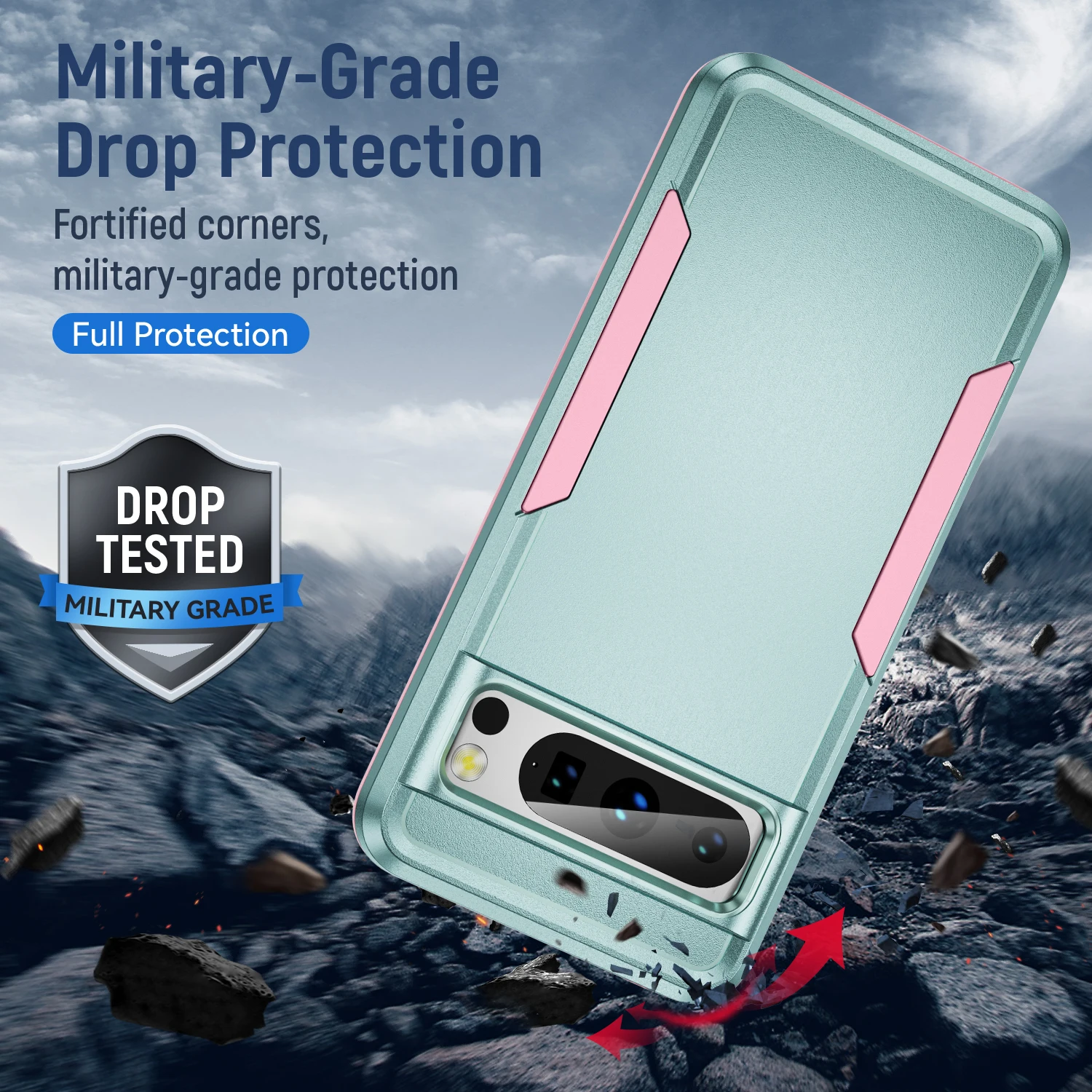Hybrid 2 in 1 Phone Bag Case for Google Pixel 8 Pro 7 7A 8A Pixel 9 6 6A Pixel6 Pixel7 Pixel8 Pixel7a Shockproof Funda image 4