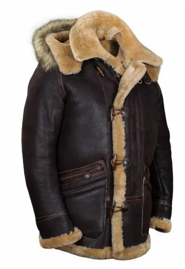 Wholesale Men's Wool & Blends Fur Zipper Jacket with Hooded Casual Design